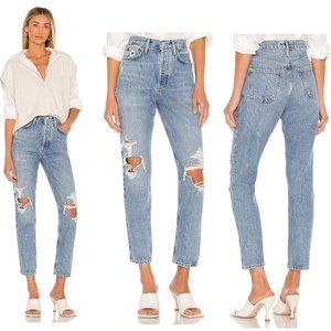 NWT AGOLDE Fen High Rise Relaxed Taper Jeans - Color: Wander - Size 26